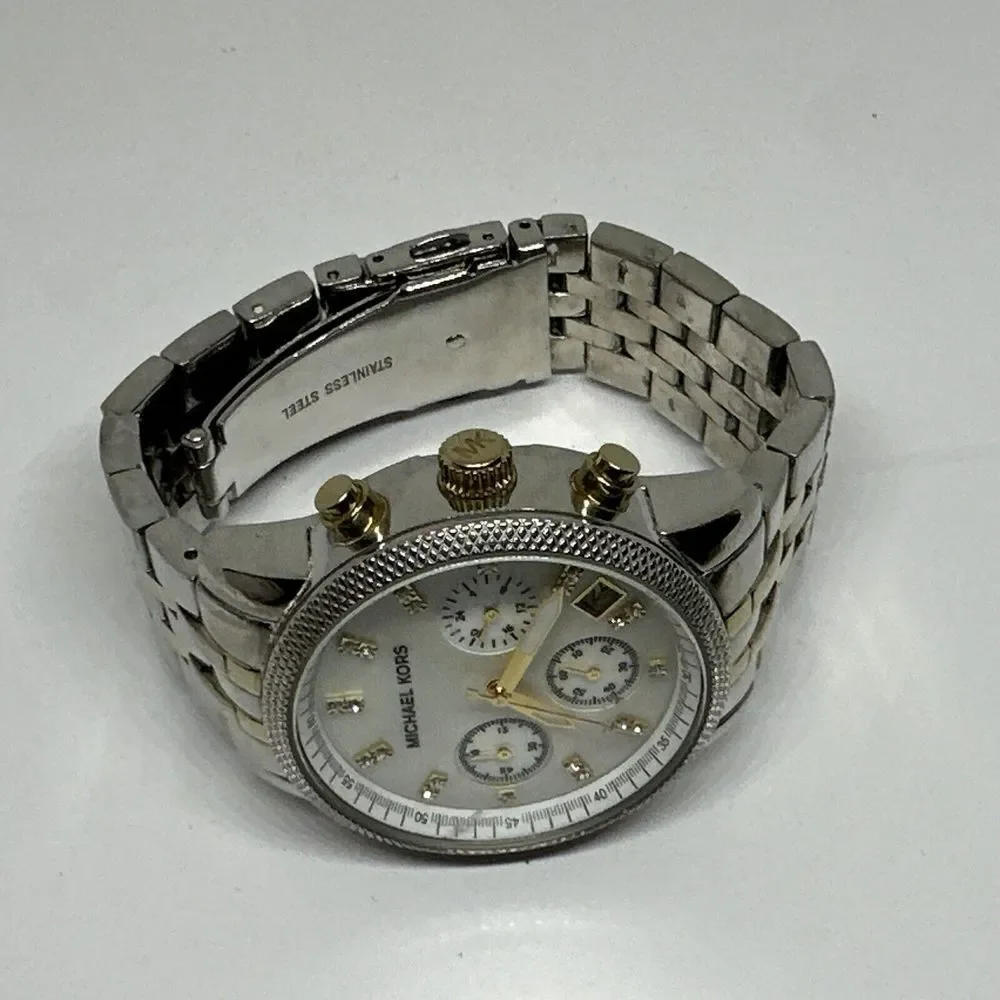 Michael Kors Ritz MK5057 Women's Silver Stainless Steel Analog Dial Watch NUL57